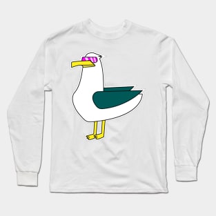 Cool seagull, bird, sea Long Sleeve T-Shirt